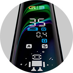 Uwell Caliburn G3 Pro, displej