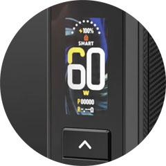 TFT displej 0,96 palce VOOPOO DRAG S3 – přehledné zobrazení výkonu a baterie