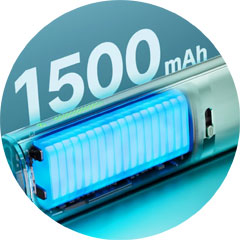 Integrovaná baterie VooPoo Vmate i3 s kapacitou 1500 mAh pro celodenní provoz