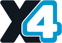 X4, logo výrobce.