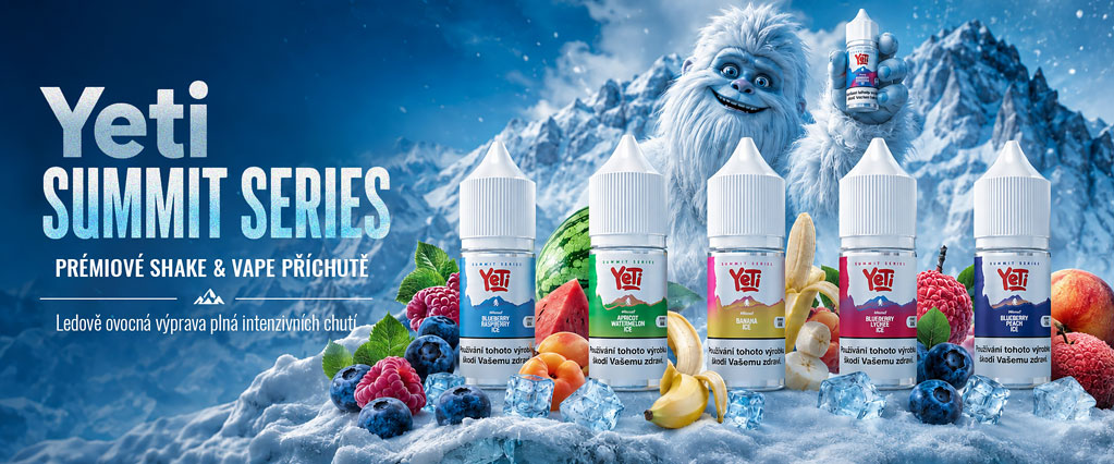 Kolekce ovocných Shake & Vape příchutí Yeti Summit s chladivým efektem
