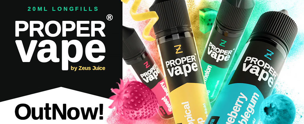 Příchutě S&V Zeus Juice Proper Vape Banner