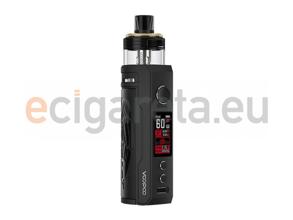 VOOPOO Drag S PnP-X Pod Kit  - 2500mAh - 60W (Eagle Black), produktová fotografie.