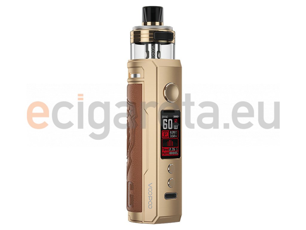 VOOPOO Drag X PnP-X Pod Kit - 18650 - 80W (Shield Gold), produktová fotografie.
