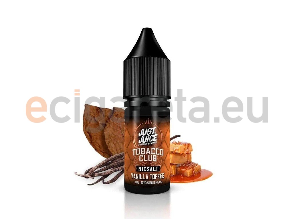 Just Juice Salt - E-liquid - Tobacco Vanilla Toffee (Tabák s vanilkou a karamelem) - 20mg, produktový obrázek., produktový obrázek.