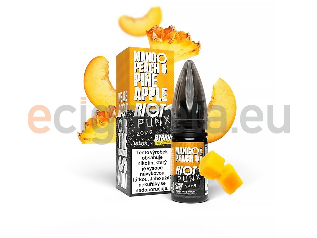 Riot SALT Hybrid - Mango Peach Pineapple - 20mg, produktový obrázek.