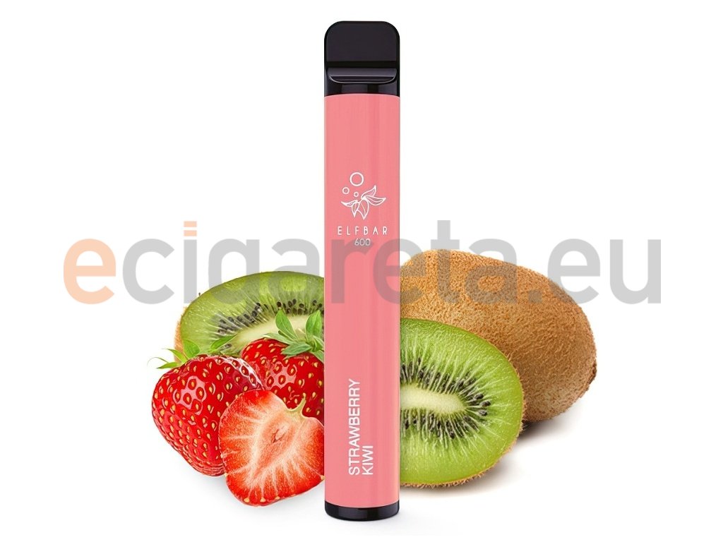 Elf Bar 600 - 20mg - Strawberry Kiwi (Jahoda s Kiwi), produktový obrázek.