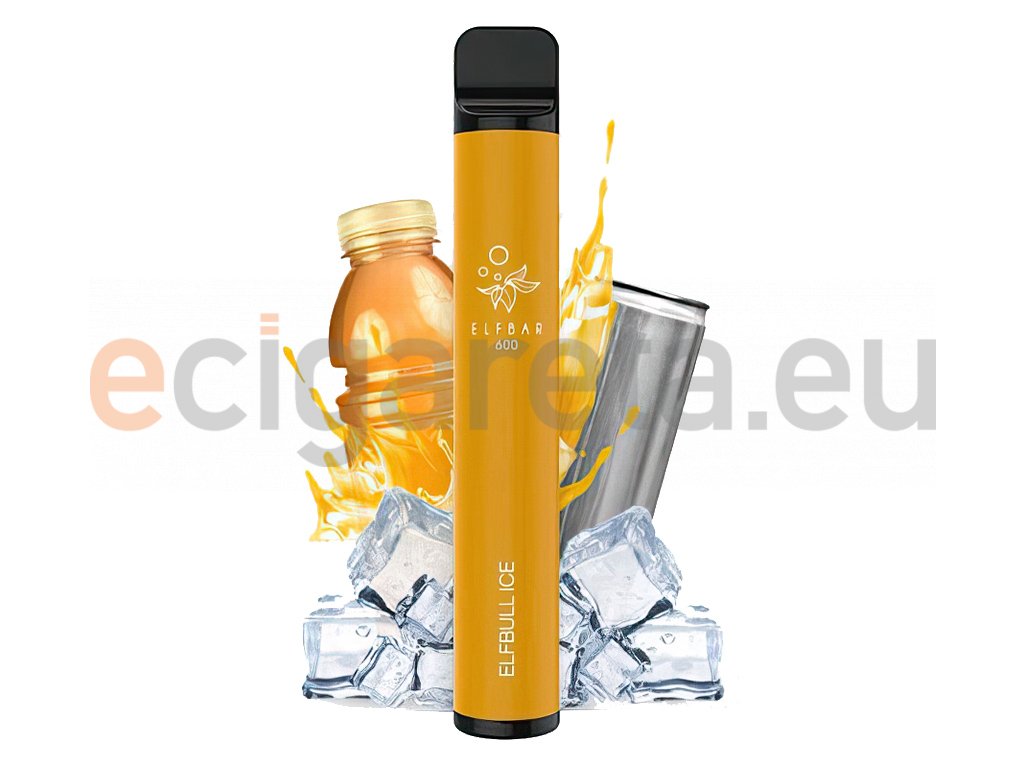 Elf Bar 600 - 20mg - Elfbull ICE (Energetický nápoj s mentolem), produktový obrázek.
