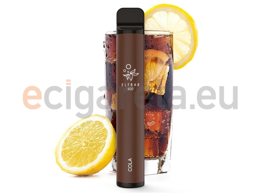 Elf Bar 600 - 20mg - Cola (Kolový nápoj), produktový obrázek.