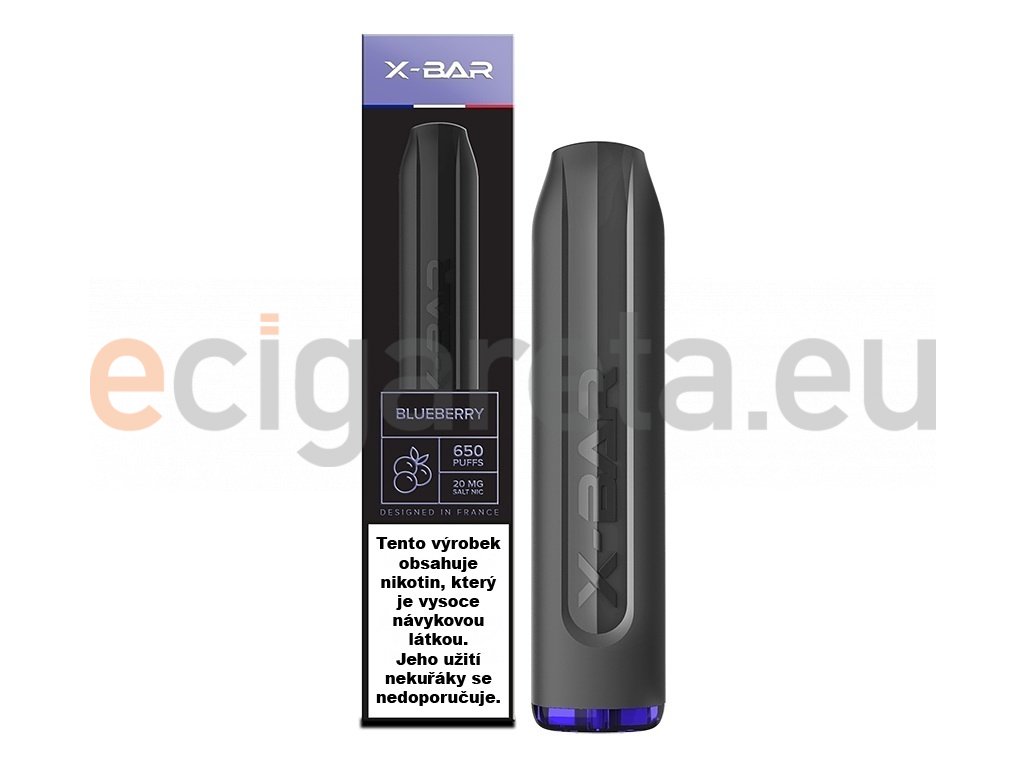 J-Well X BAR - 20mg - Blueberry (Borůvka), produktový obrázek.