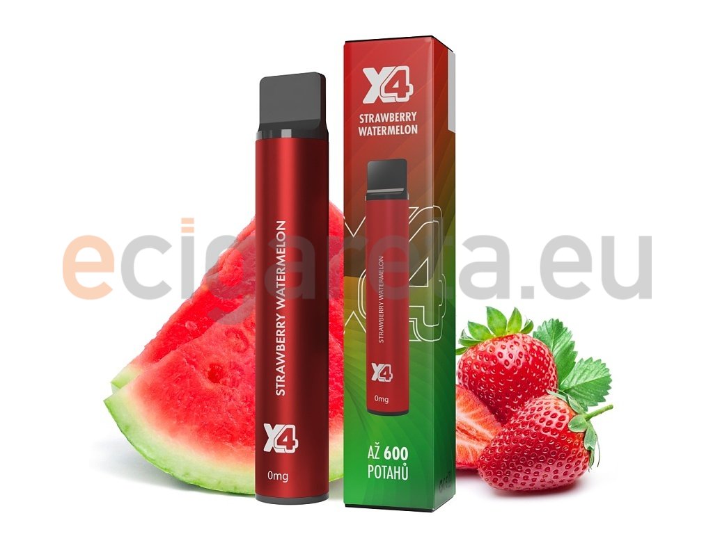 X4 Bar - 0mg - ZERO - Strawberry Watermelon (Jahoda a meloun), produktový obrázek