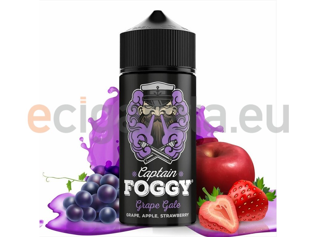 Captain Foggy - Shake & Vape - Grape Gale - 20ml, produktový obrázek.