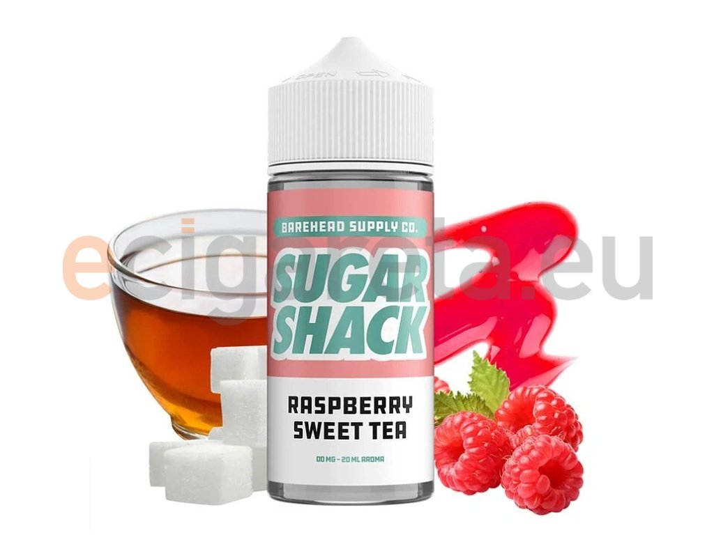 Barehead - Sugar Shack - Shake & Vape - Raspberry Sweet Tea - 20ml, produktový obrázek.
