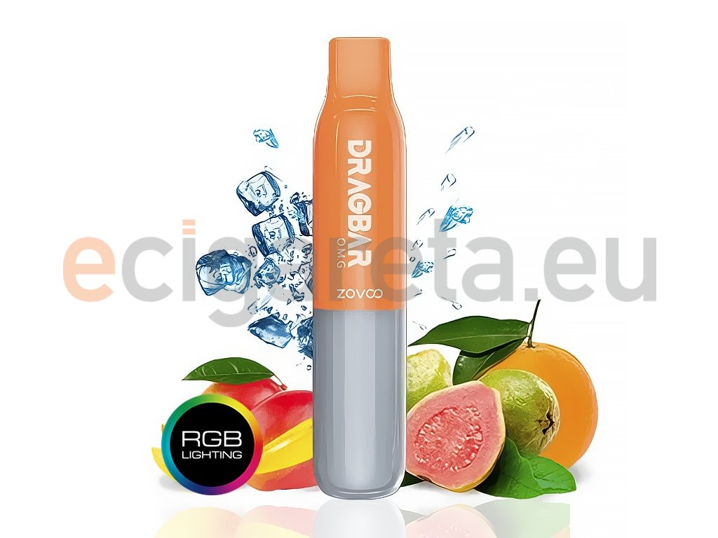 ZOVOO Dragbar 600 - 20mg - O.M.G (Pomeranč, mango, Guava), produktový obrázek.