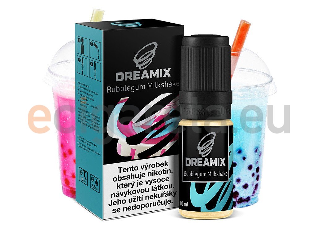 Dreamix Žvýkačkový mléčný koktejl 6mg, produktový obrázek.
