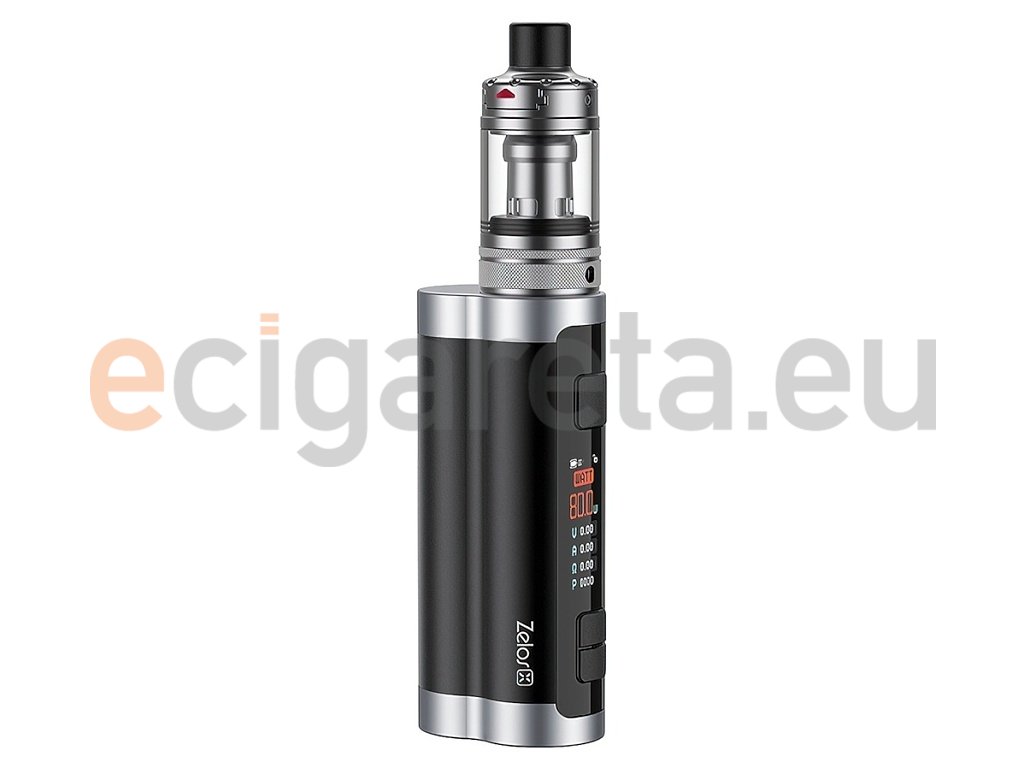 aSpire Zelos X - Full Grip - 80W - Black & Silver, produktový obrázek.