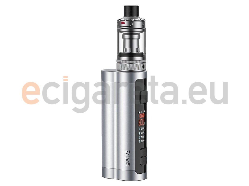aSpire Zelos X - Full Grip - 80W - Metallic Silver, produktový obrázek.