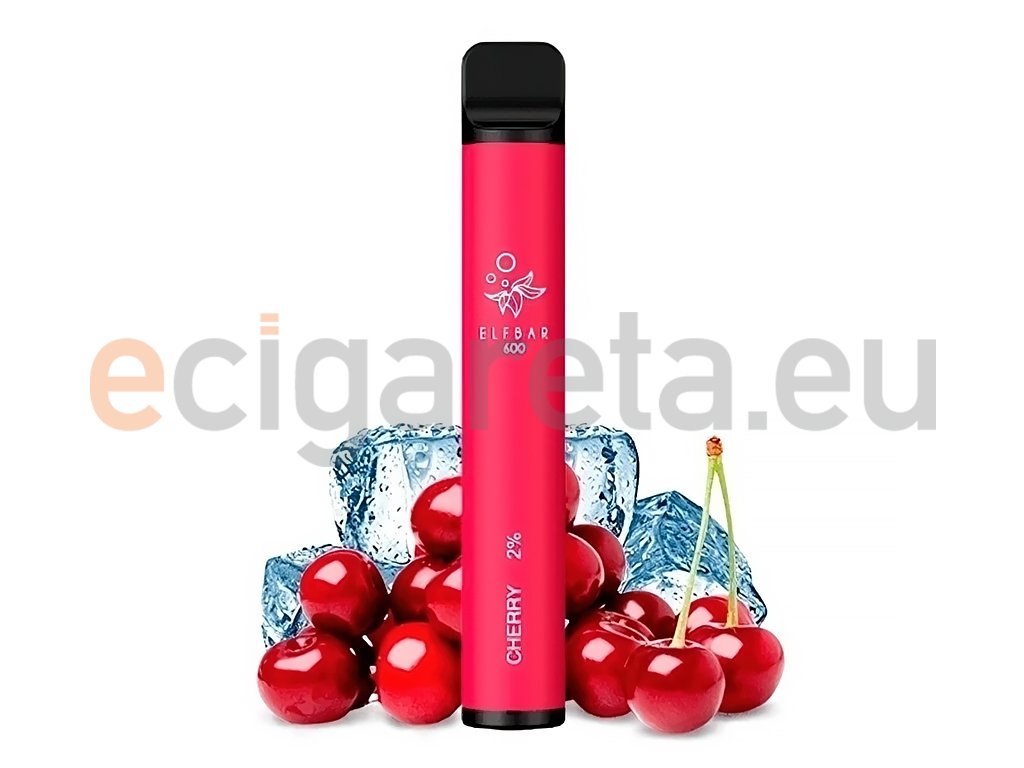 Elf Bar 600 - 20mg - Cherry Cola (Třešňová kola), produktový obrázek.