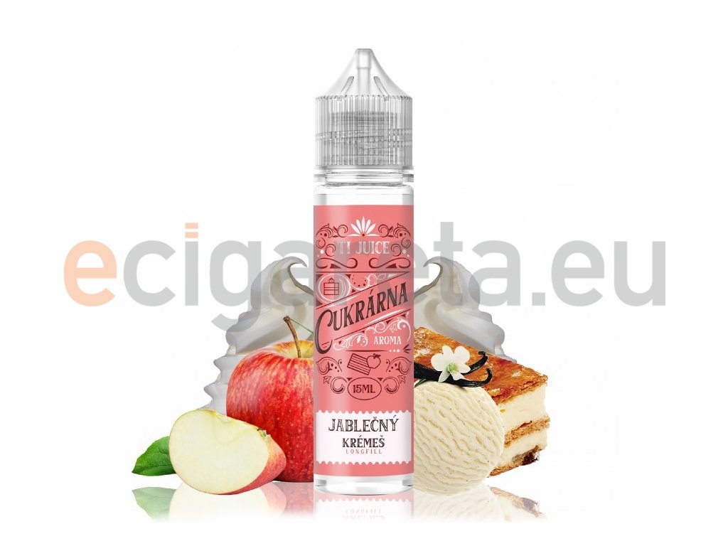 TI Juice Cukrárna - Shake & Vape - Jablečný krémeš - 15ml, produktový obrázek.