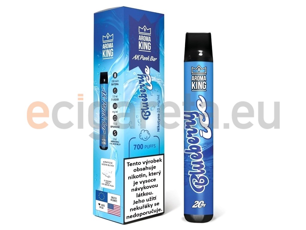 Aroma King AK Pank Bar - 20mg - Blueberry ICE, produktový obrázek.