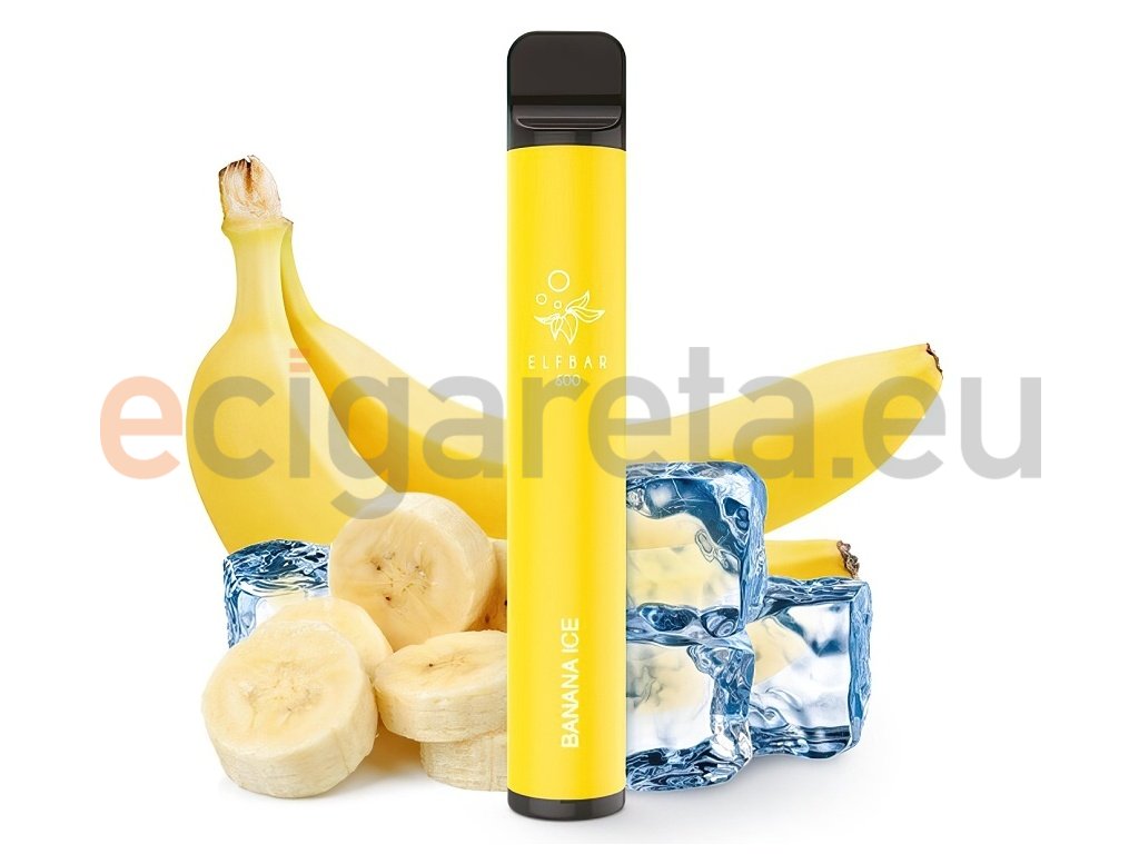 Elf Bar 600 - 20mg - Banana ICE (Svěží banán), produktový obrázek.