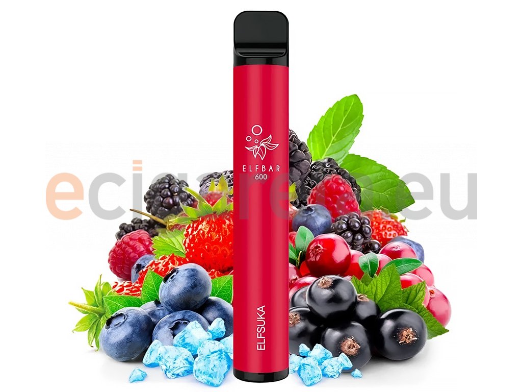 Elf Bar 600 - 20mg - Elfsuka (Svěží bobule), produktový obrázek.