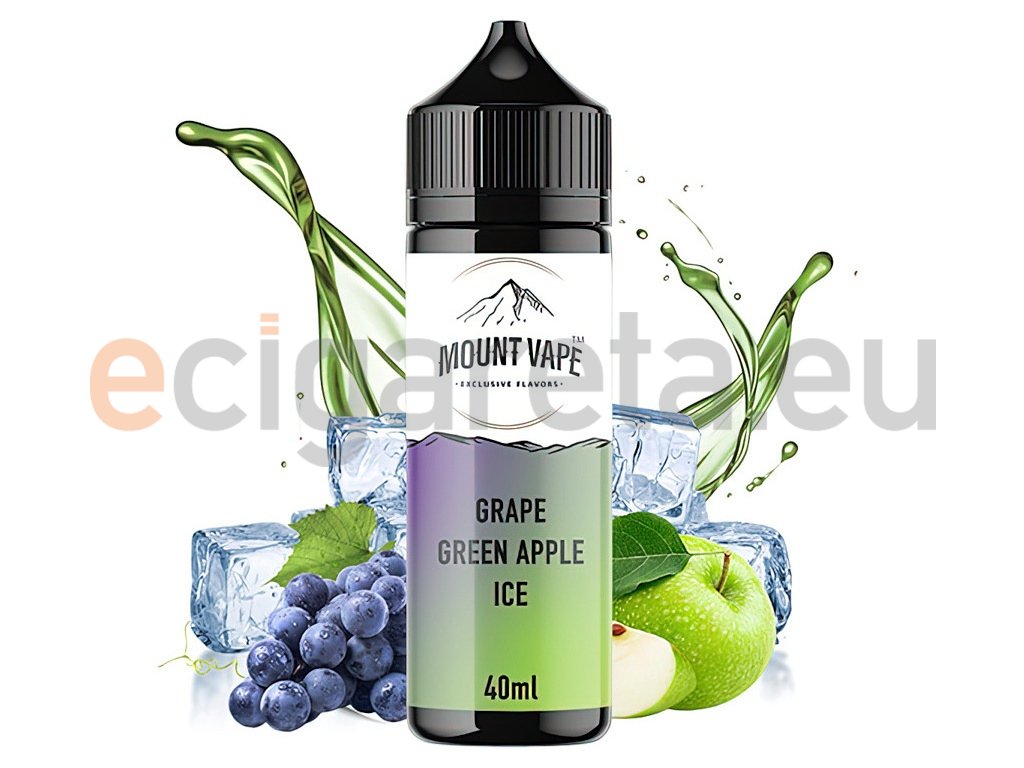 Mount Vape - Shake & Vape - Grape Green Apple ICE - 40ml, produktový obrázek.