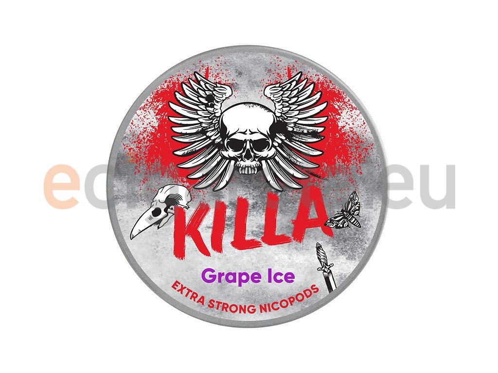 KILLA - nikotinové sáčky - Grape ICE - 16mg /g, produktový obrázek.