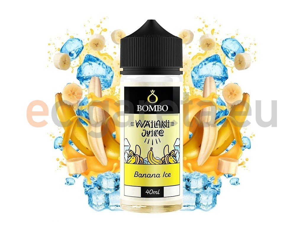 Bombo - Wailani Juice - S&V - Banana ICE (Ledový banán) 40ml, produktový obrázek.