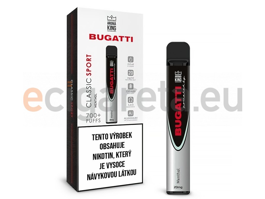 Aroma King - Bugatti Classic Sport - Menthol - 20mg, produktový obrázek.