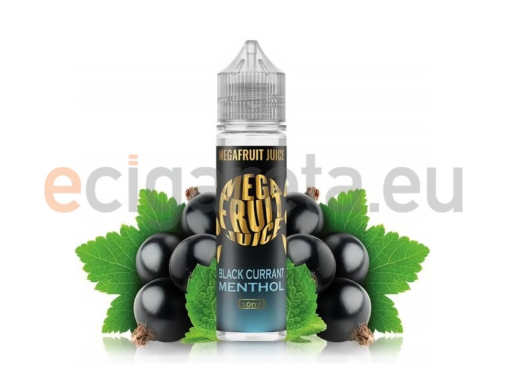 Megafruit Juice - S&V - Blackcurrant Menthol (Černý rybíz s mentolem) - 10ml, produktový obrázek.