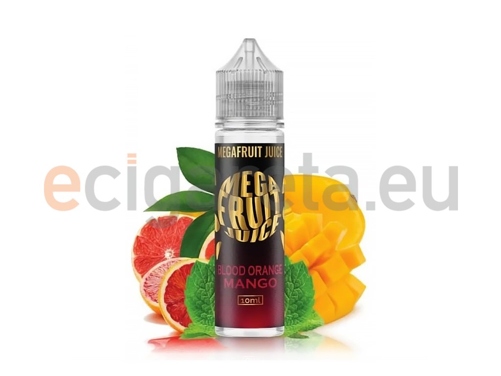 Megafruit Juice - S&V - Blood Orange Mango (Červený pomeranč s mangem) - 10ml, produktový obrázek.