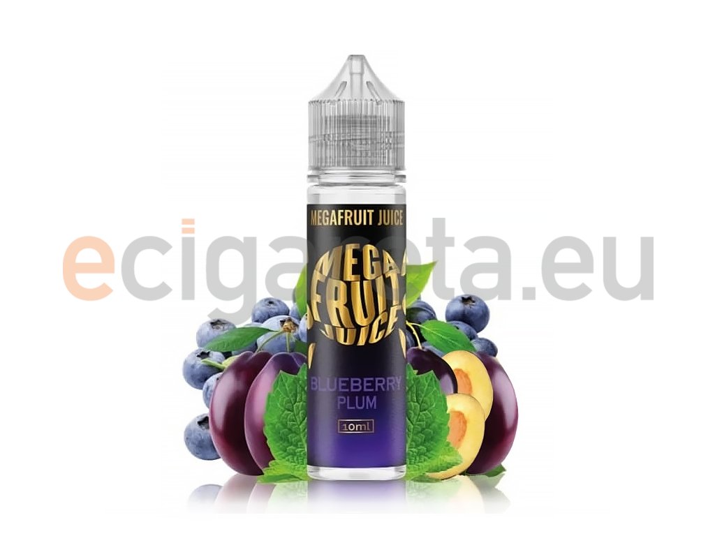 Megafruit Juice - S&V - Blueberry Plum (Borůvka se švestkami) - 10ml, produktový obrázek.