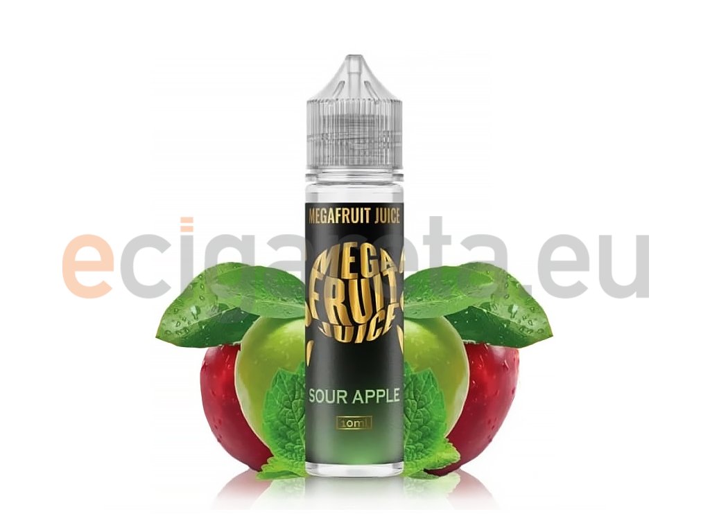 Megafruit Juice - S&V - Sour Apple (Kyselé jablko) - 10ml, produktový obrázek.