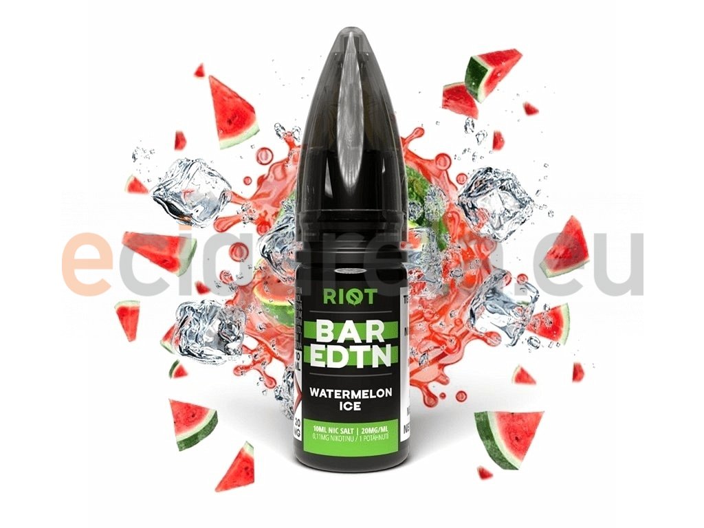 Riot BAR EDTN - Salt e-liquid - Watermelon ICE - 10ml - 20mg, produktový obrázek.