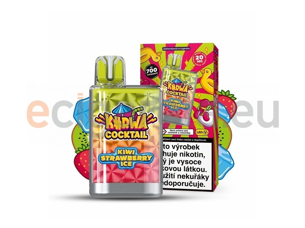 Kurwa Cocktail - 20mg - Kiwi Strawberry ICE, produktový obrázek.