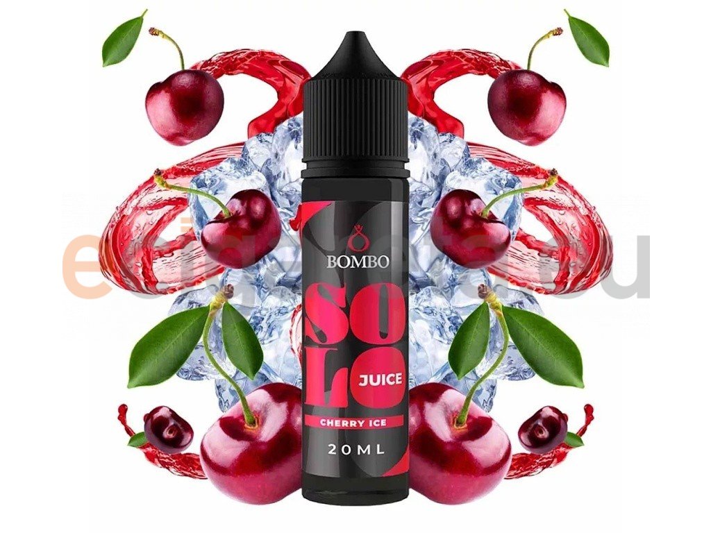 Bombo - Solo Juice - S&V - Cherry ICE (Ledová třešeň) - 20ml, produktový obrázek.