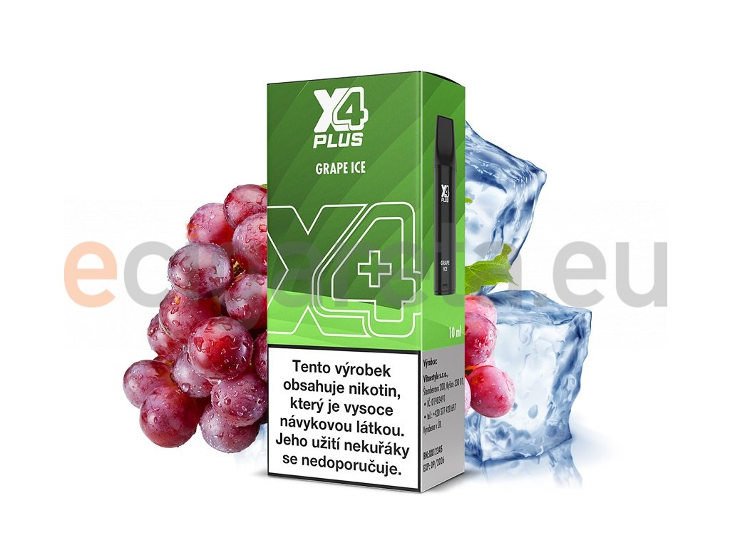 X4 Plus Pod - Cartridge - 20mg - 2ml - Grape ICE, produktový obrázek.