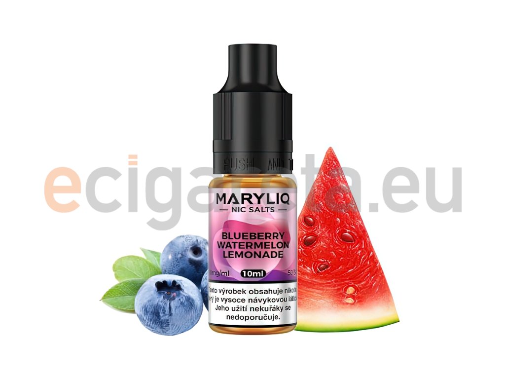 Maryliq - Salt e-liquid - Blueberry Watermelon Lemonade - 10ml - 20mg, produktový obrázek.