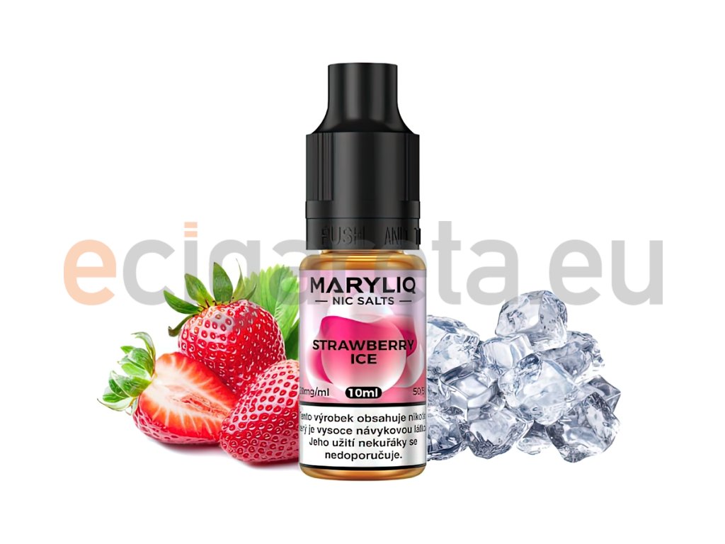 Maryliq - Salt e-liquid - Strawberry ICE - 10ml - 20mg, produktový obrázek.