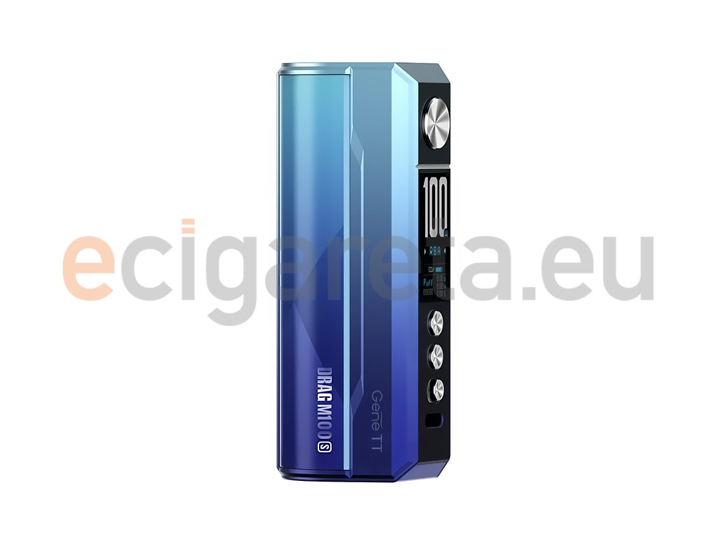 VooPoo Drag M100S Mod - Easy Grip - Cyan & Blue, produktový obrázek.