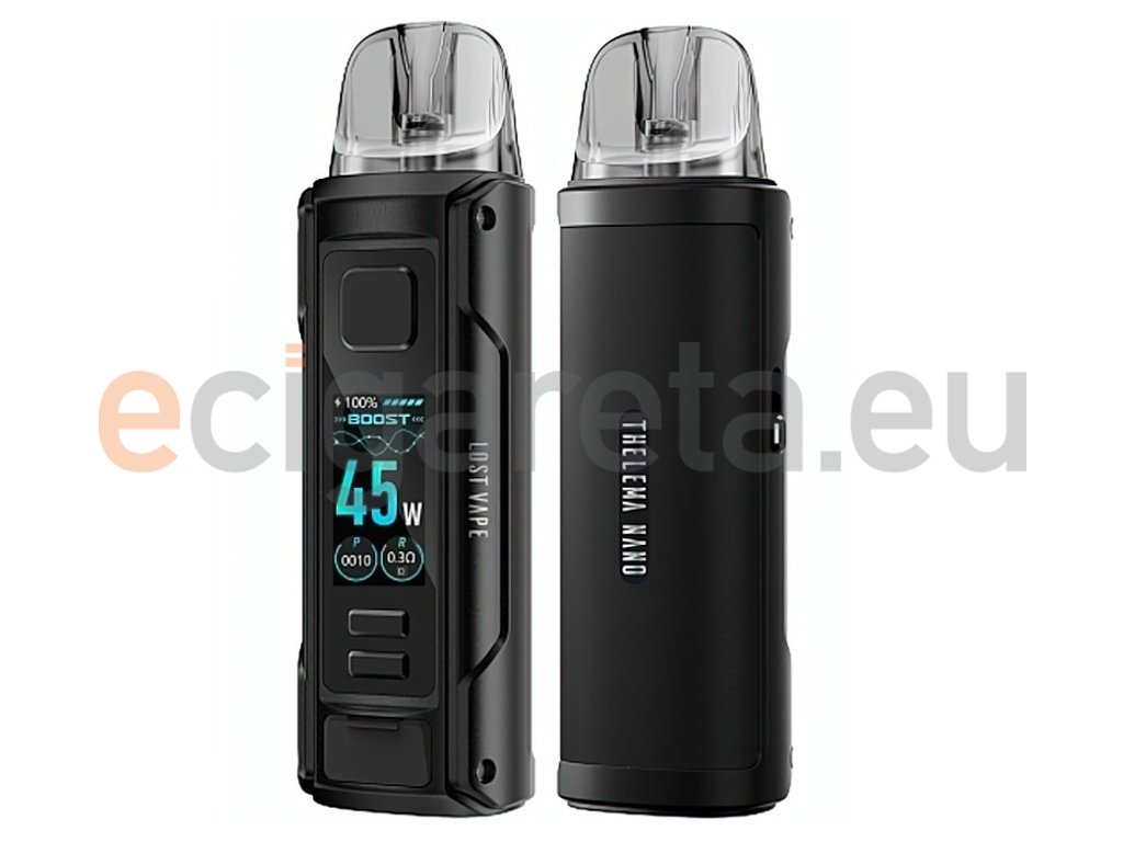 Lost Vape Thelema Nano - Pod Kit - Midnight Black, produktový obrázek.