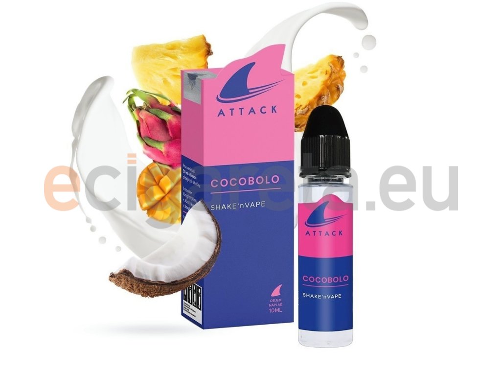 Shark Attack-Shake'n'Vape 10ml Cocobolo, produktový obrázek.
