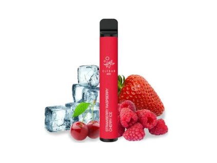 Elfbar 600 Disposable Pod Kit (Strawberry Raspberry Cherry Ice) intenzita nikotinu 20mg tabáková nálepka Kolek Q