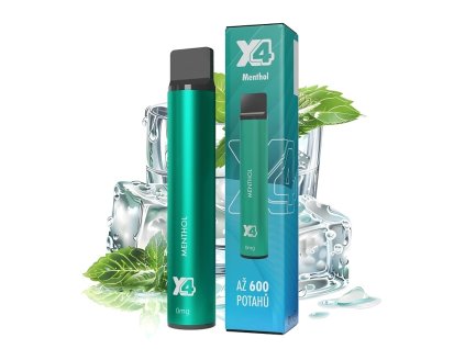 X4 Bar - 0mg - ZERO - Menthol, produktový obrázek.