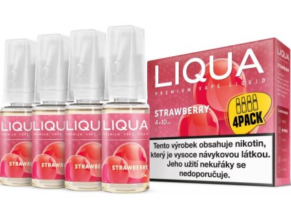 liquid liqua elements 4pack strawberry 4x10ml 12mg jahoda