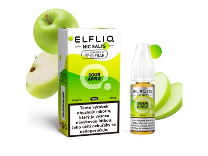 Elfliq Salt Sour Apple (Nakyslé jablko) 10ml 20mg
