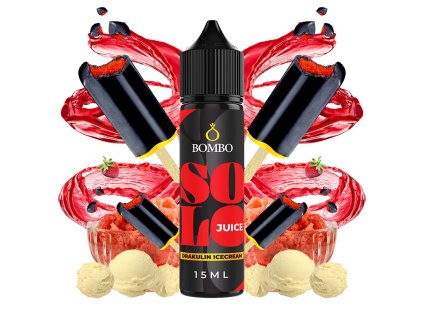Příchuť Bombo Solo Juice S&V: Drakulin Icecream (Jahodovo-vanilková zmrzlina s colou) objem 15ml