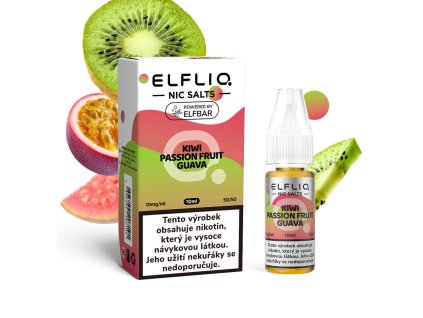 Elfliq Salt Kiwi Passion Fruit Guava (Kiwi, marakuja a guava) 10ml 20mg