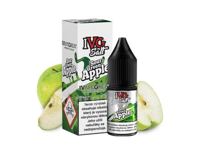 IVG Salt Sour Green Apple 10ml 10mg  Kyselé jablečné bonbony